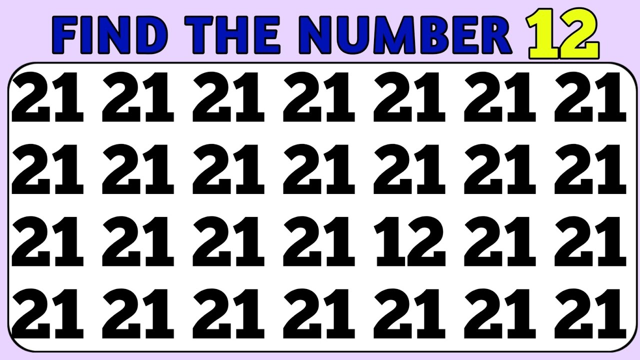 Find the Odd Number / Brain Edition | Observation Skills Accuracy