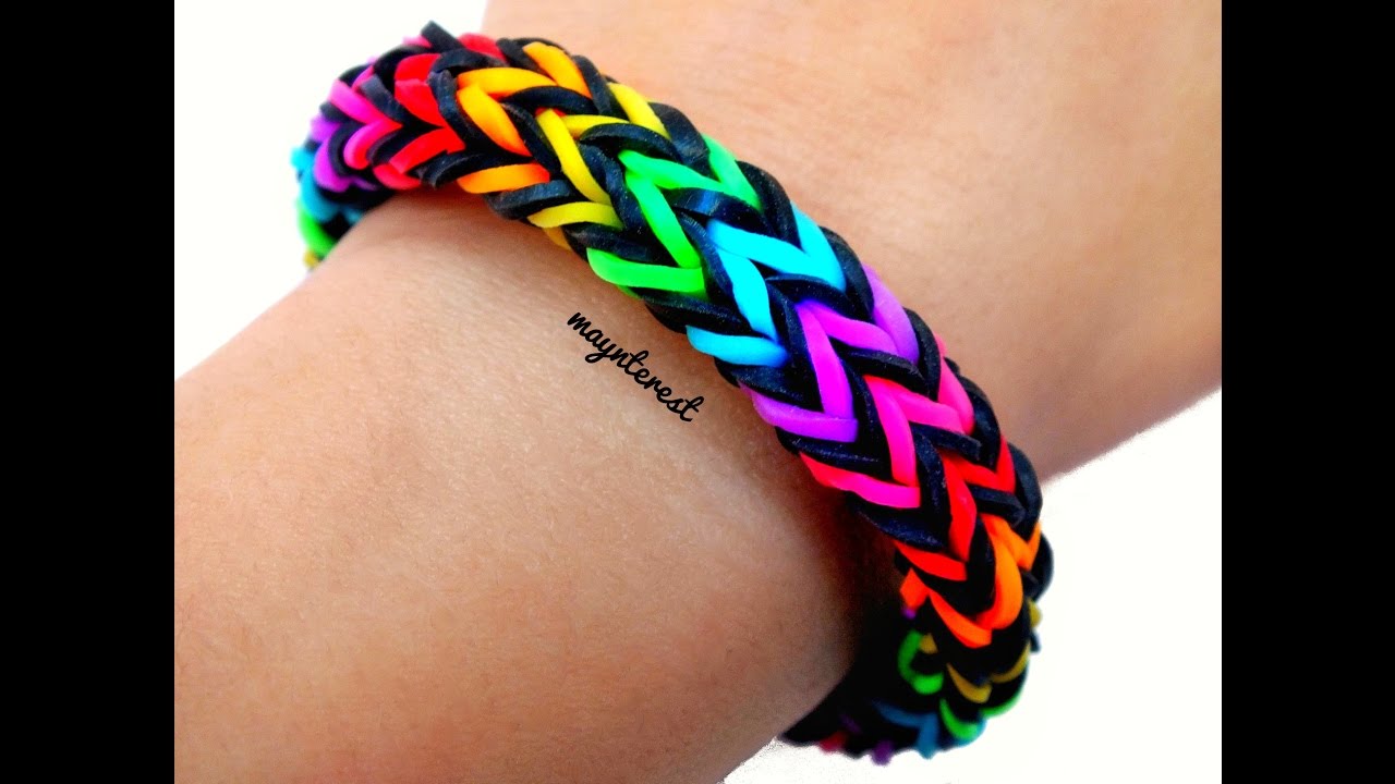 PULSERA de GOMITAS Zigzag multicolor (con telar) | BRACELET