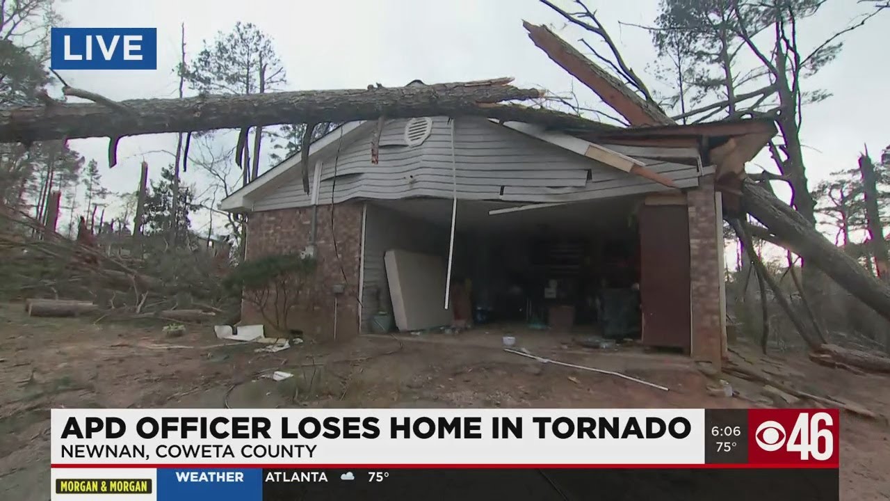 Community helps Atlanta police officer's family after Coweta County tornado