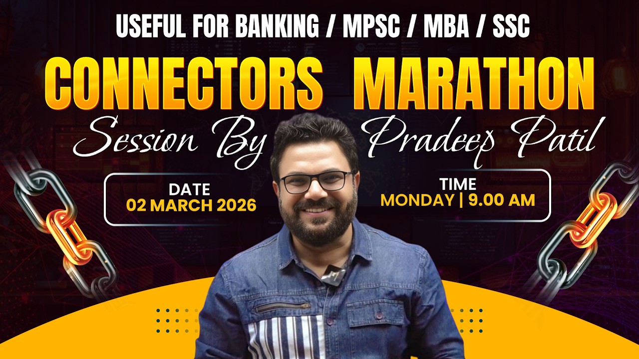 🔥CONNECTORS Maha Marathon - ALL CONNECTORS in 3  hours 🔥 (Bnaking/mpsc/ssc/saralseva)