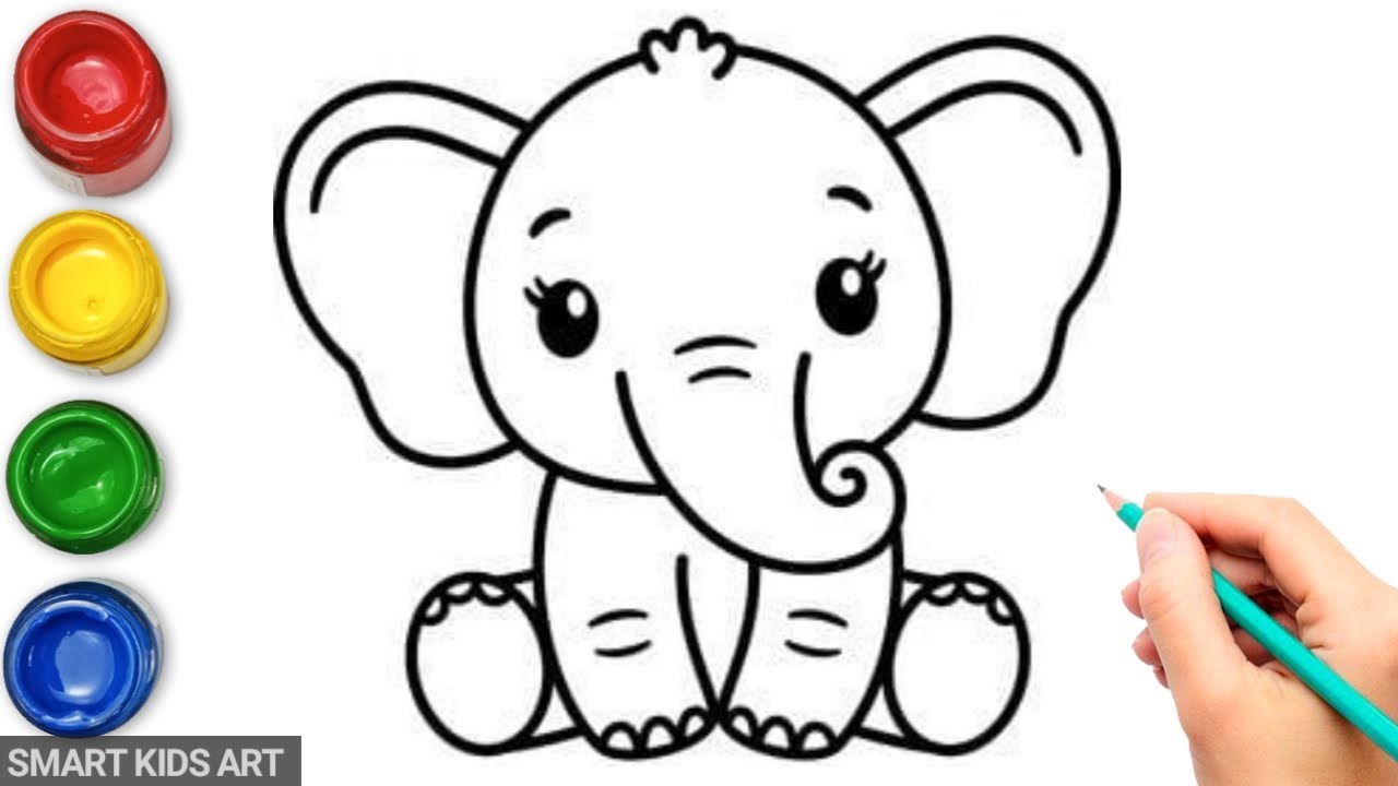 How To Draw Elephant | Elephant Drawing | Draw Smart