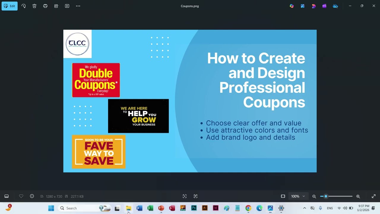 MS Word How to Create and Design Professional Coupons - Live Class | TLCC Computer Academy