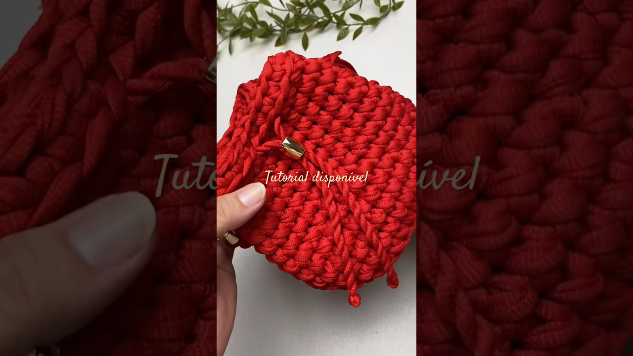 Mini Bucket Bag em croch&ecirc; #tutorialcroche #bolsadecroche #diycroche