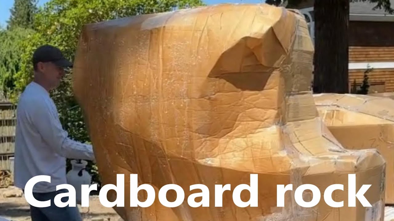 Build large carboard boulders for a 50 rock project