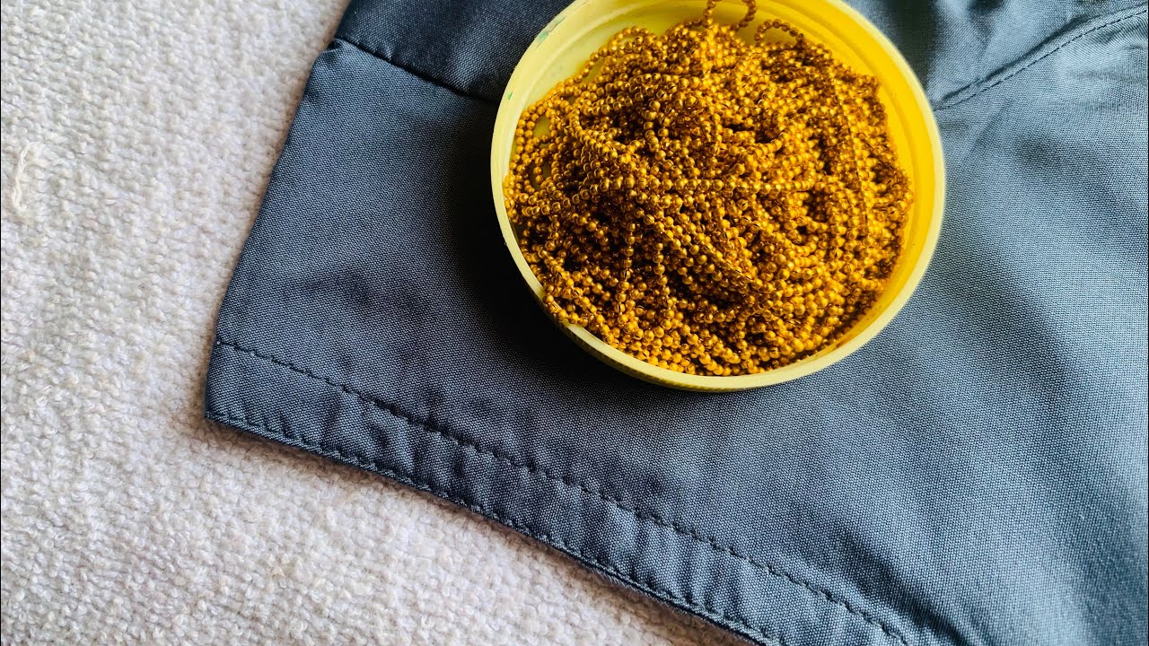 Very simple & unique aariwork blouse design on stitched blouse with normal needle #trending #latest