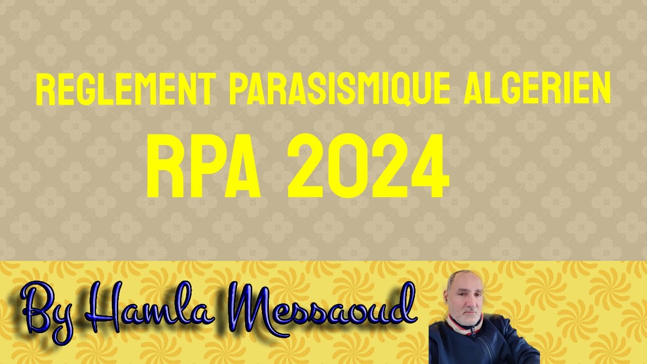 Partie 3: méthode statique équivalente (R.P.A 2024)