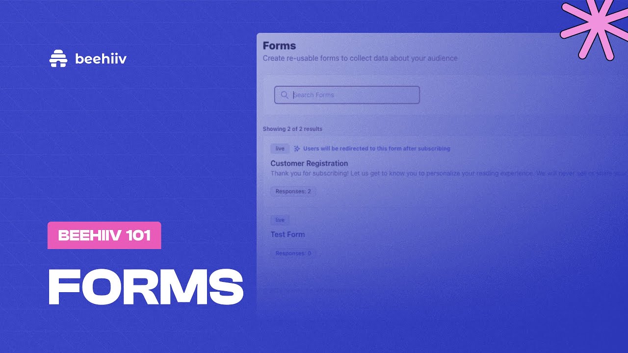 Forms - beehiiv 101 (Tutorial)
