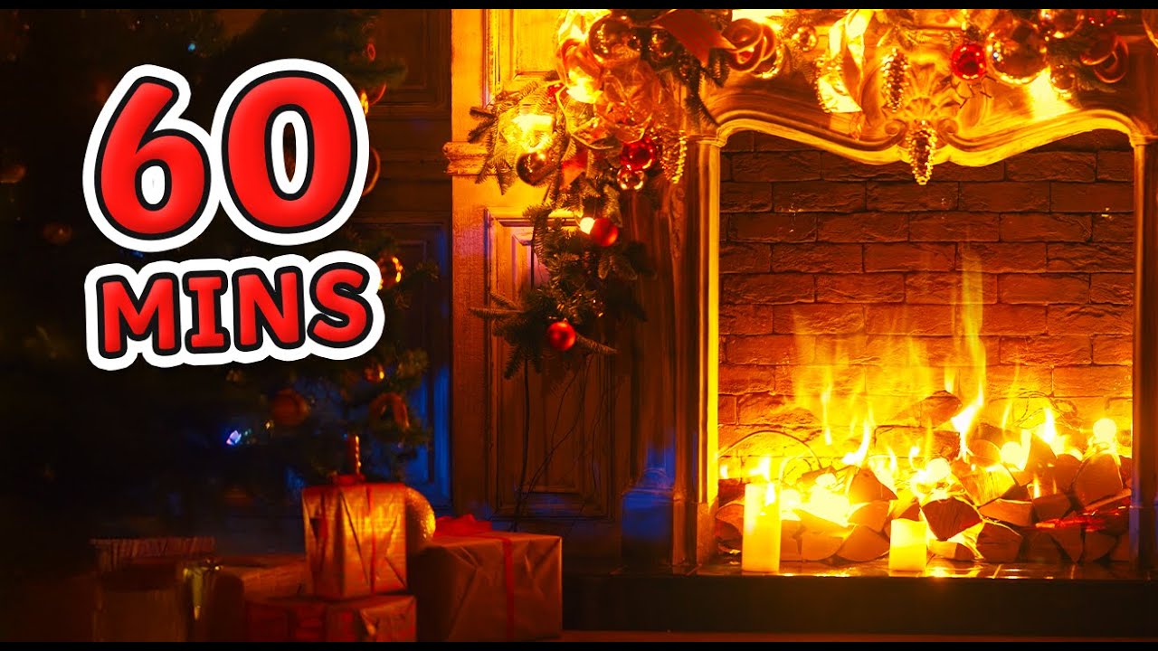 Christmas Fireplace 🎄🔥 | 1 Hour of Crackling Fire Ambience