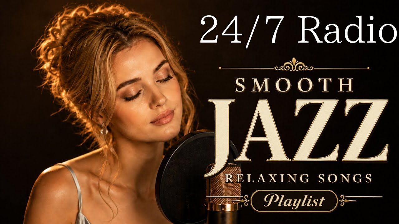 Smooth Jazz 24/7 Live | Soft Female Vocals & Gentle Love Songs for a Calm Elegant Night