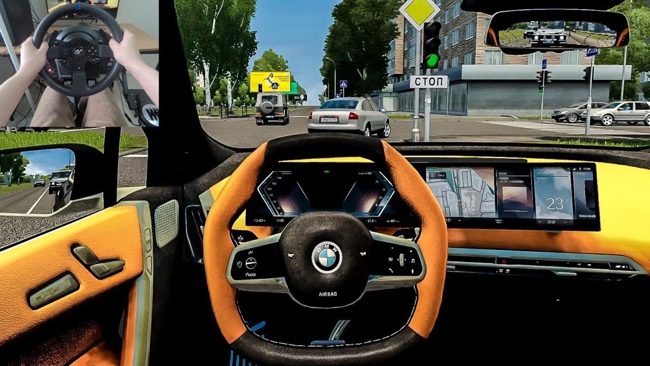 City Car Driving - 2022 BMW iX [Steering Wheel Gameplay]