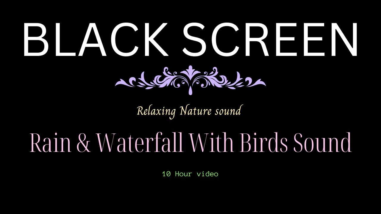 Tropical Rainforest Sounds with Rain 10 Hours Black Screen Relaxing Sleep Dark Screen, Sleep well