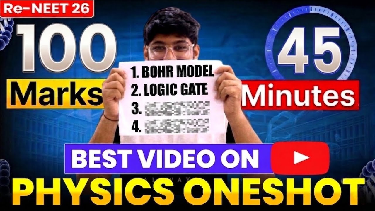 Physics Megashot🔥| 100 marks in 45 mins | Re-NEET 2026