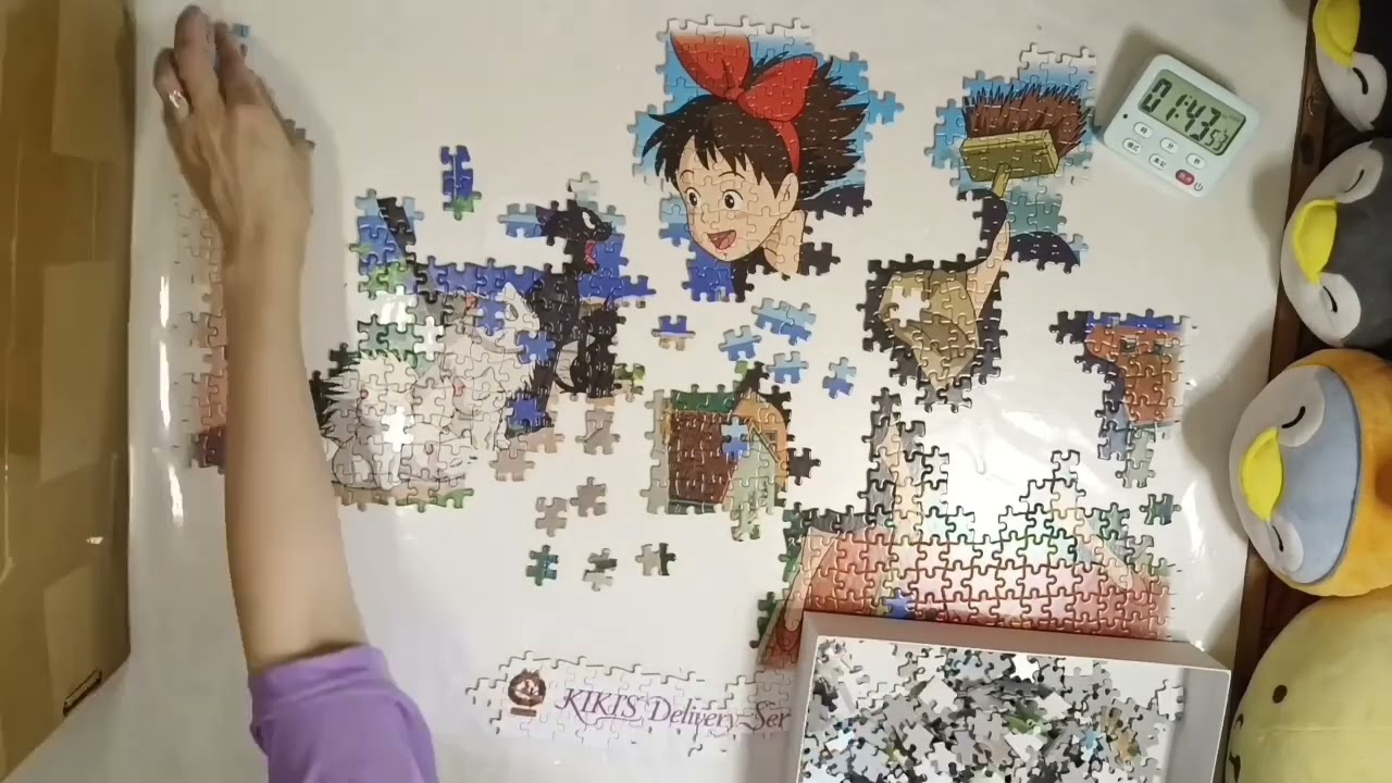 砌puzzle唔睇圖之。。。1️⃣0️⃣9️⃣（Artbox/Ensky）魔女宅急便 ~ 我愛科里科鎮！  1000塊