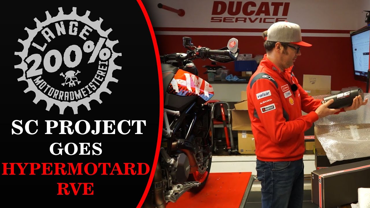 Ducati Hypermotard 950 Sound mit SC Project Auspuff, Hypermotorad RVE, Vergleich zu original