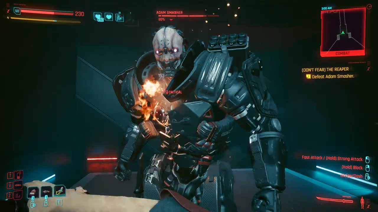 Beating Adam Smasher with Nehan and Satori Build in Cyberpunk 2077
