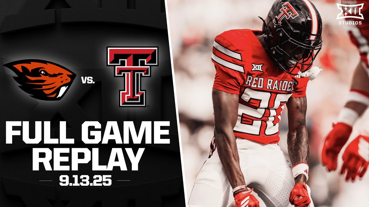 Oregon State vs. Texas Tech Football Full Game Replay (9.13.25) | 2025 Big 12 Football