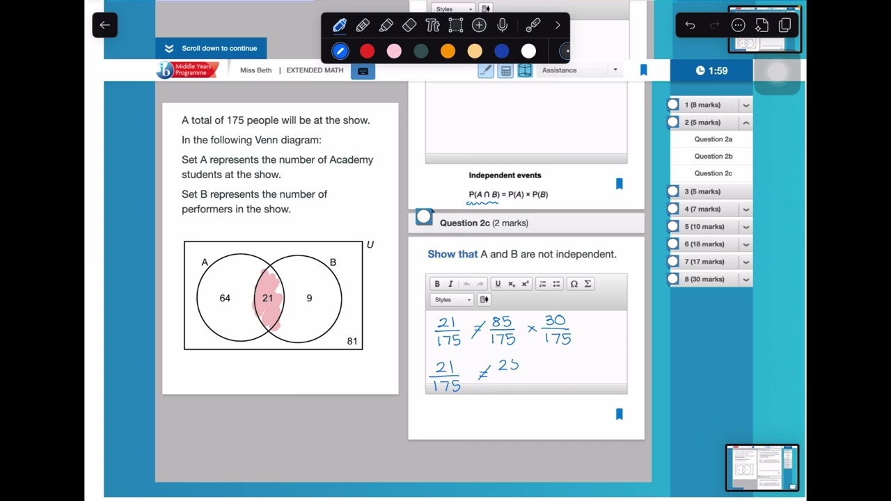 IB MYP Math Extended May 2024