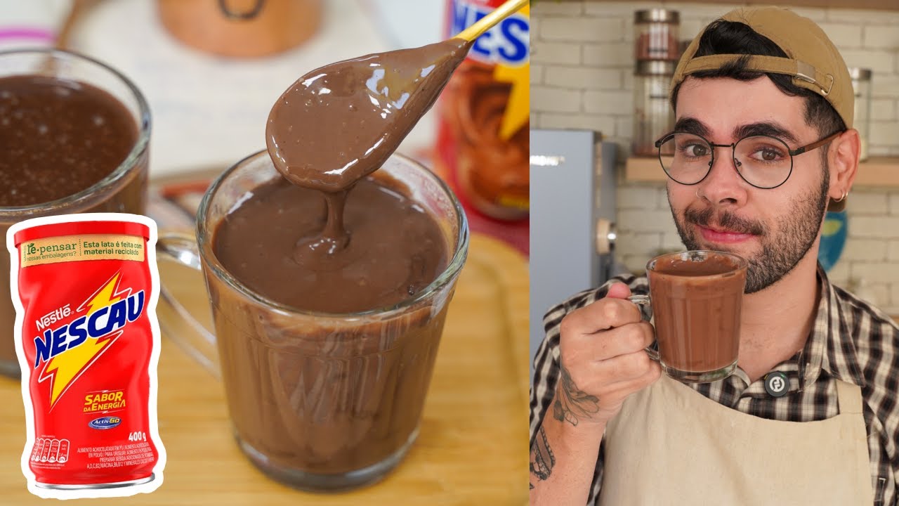 SEM AMIDO DE MILHO | CHOCOLATE QUENTE DE NESCAU SUPER CREMOSO | APENAS 2 INGREDIENTES