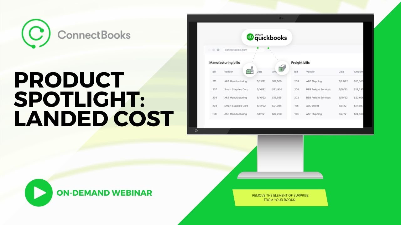 ConnectBooks Product Spotlight: Landed Cost