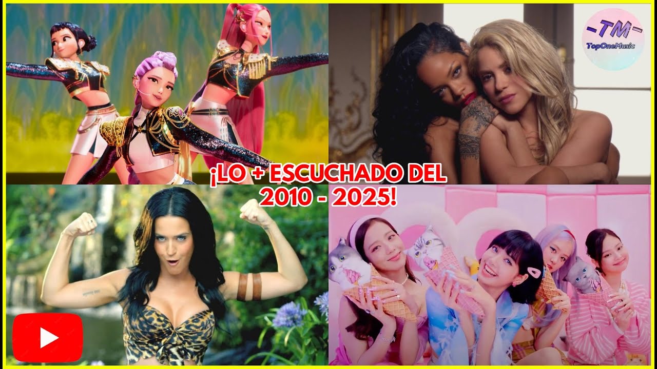 TOP 20 | LOS VIDEOS MUSICALES MAS VISTOS POR AÑO EN YOUTUBE (2010 - 2025) 😃