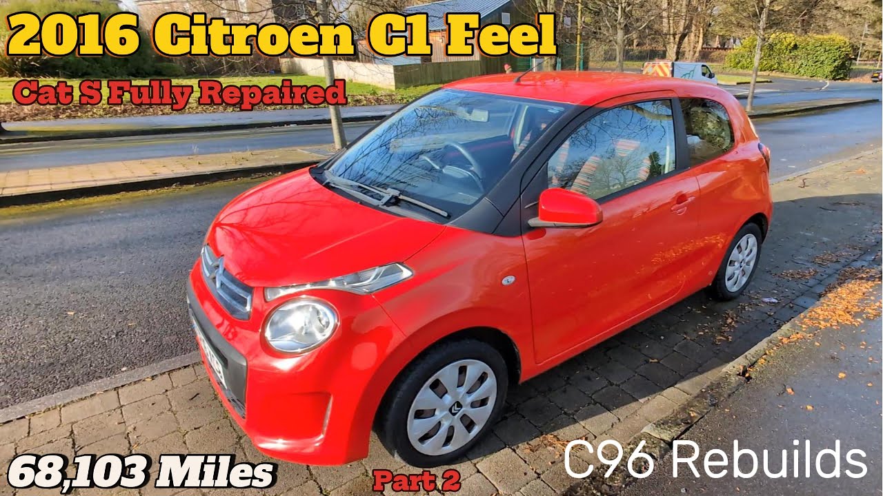 2016 Citroen C1 Feel 3 Door, Cat S damage fully repaired 68,103 Miles