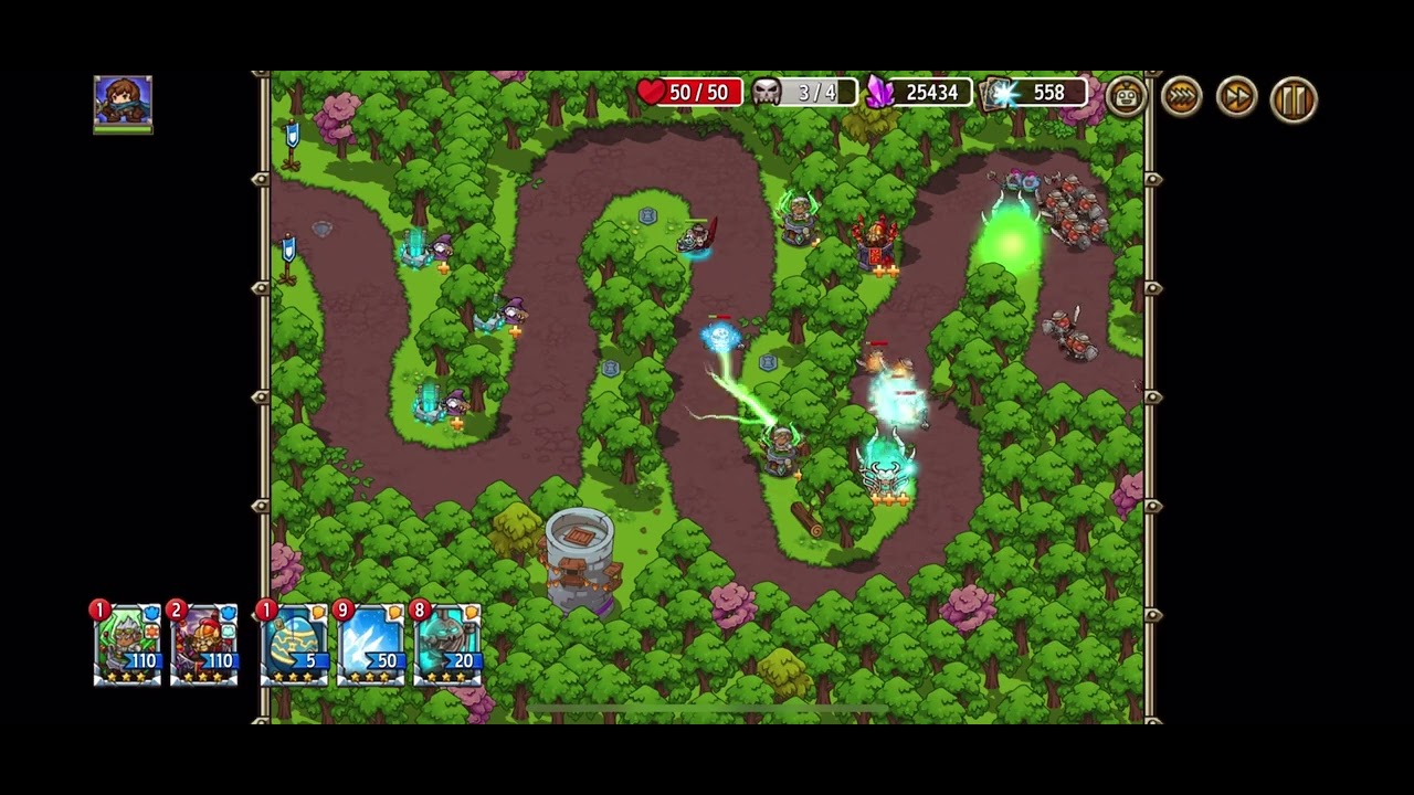 Crazy Defense Hero - Minotaur Invasion 4 - Winding Road (Crazy) 3 Stars Card