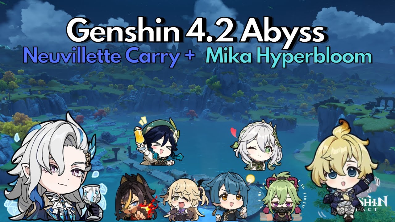 Genshin 4.2 abyss Neuvi Carry + Mika Hyperbloom