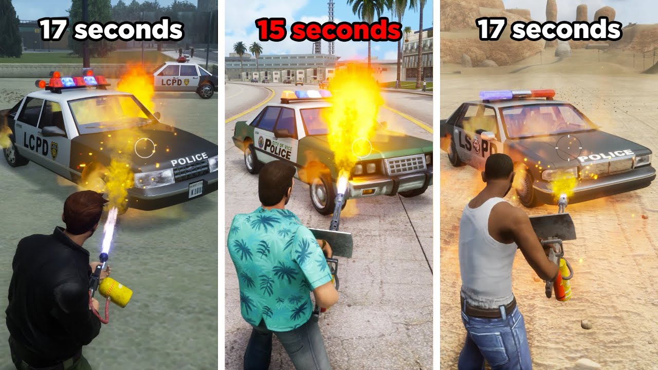 IS IT DIFFERENT? GTA Trilogy the Definitive Edition Flamethrower