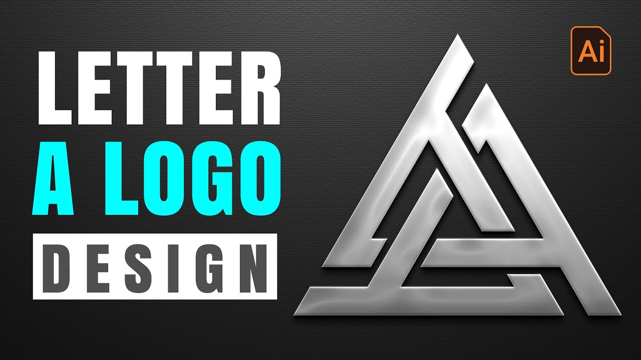 Alphabet Logo design tutorial | Letter A Logo in Illustrator