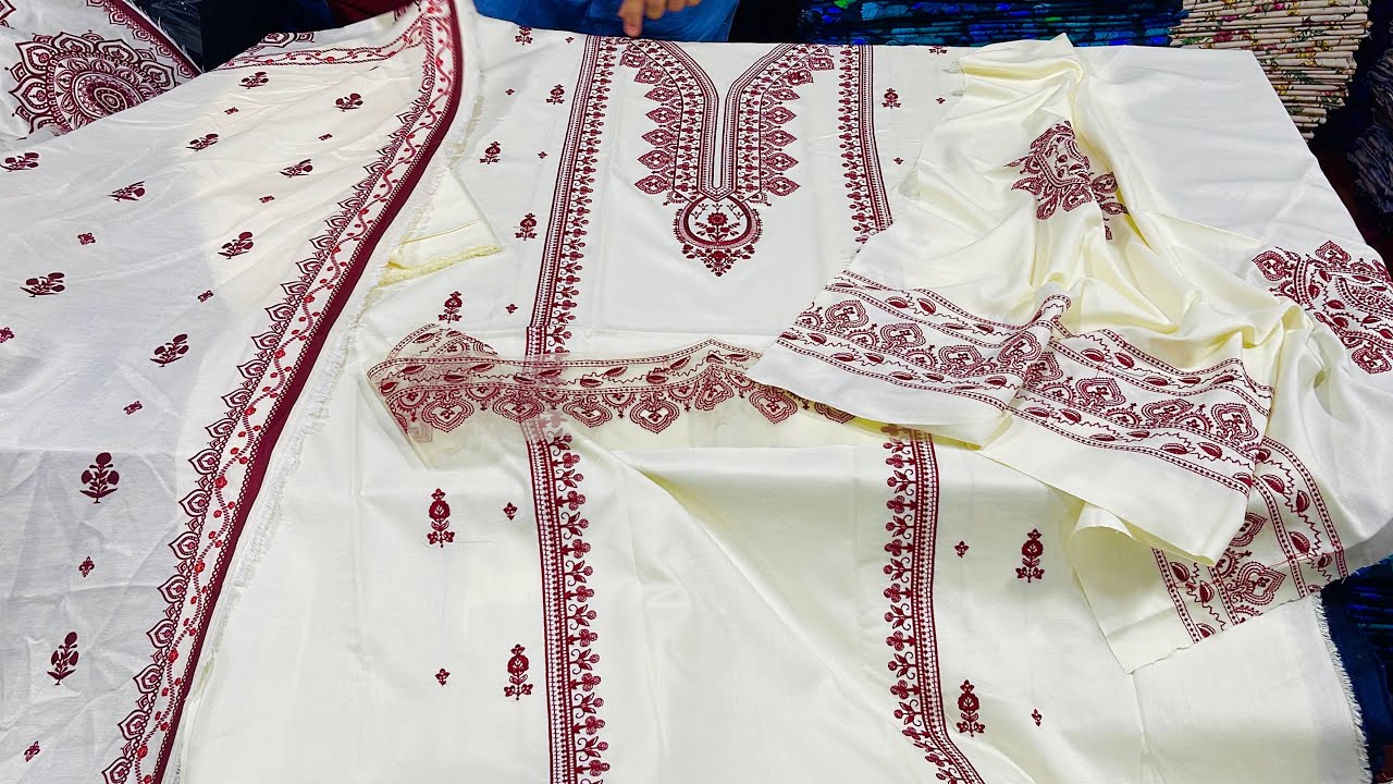 ANEELA'S -MARIA B-JAZMINE DHANAK 3PC MIX BRAND|FANCY DESIGNER PAKISTANI DRESES | HIT CODES BRANDED |