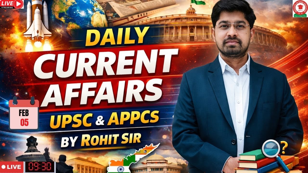 Daily Current Affairs | APPSC & UPSC | 04 FEB |By Rohit Sir #currentaffairs #upsc #education