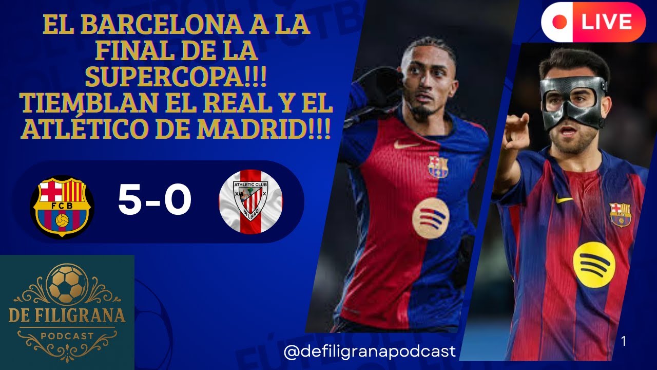 El Barcelona Aplastó 5x0 al Athletic. ¡Tiembla Madrid! 