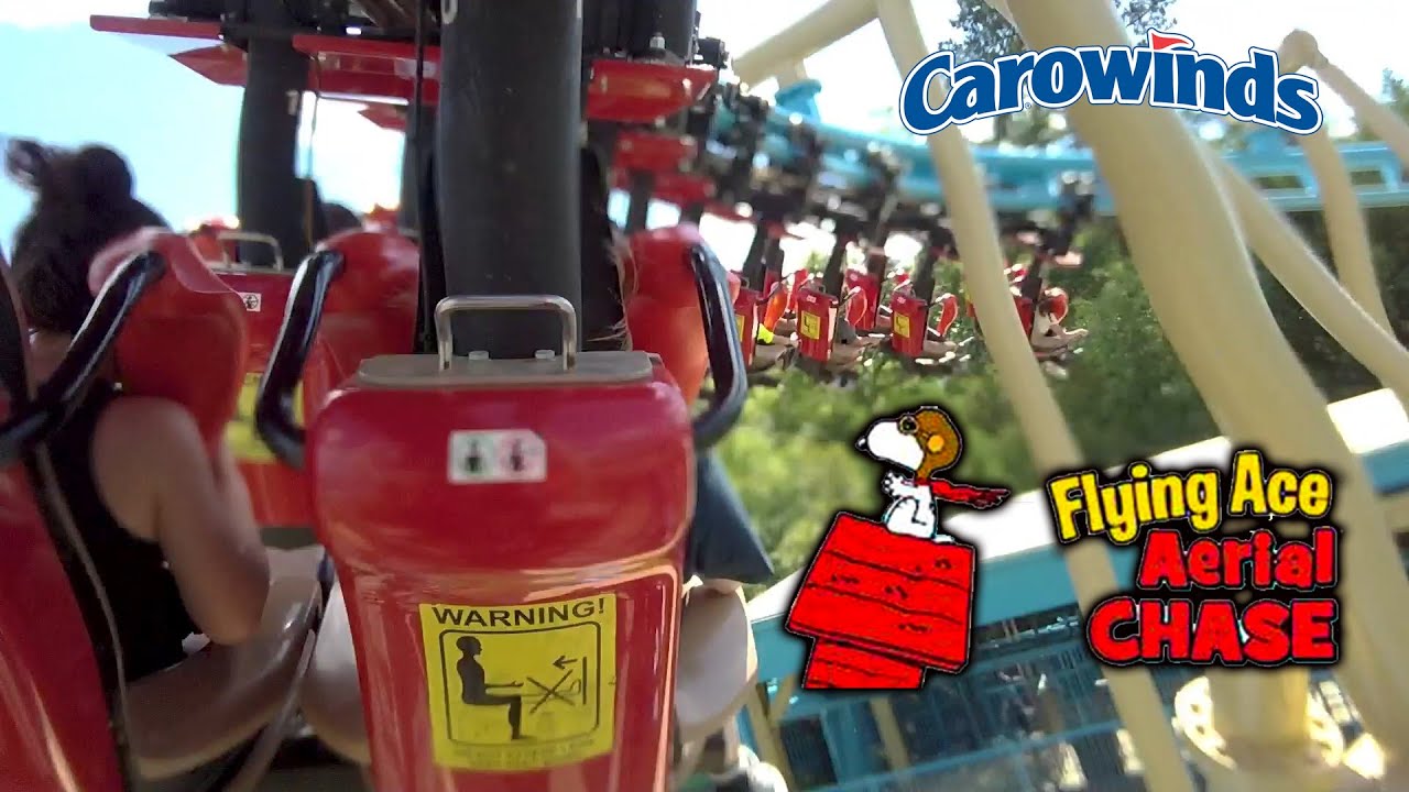2019 Flying Ace Aerial Chase Roller Coaster On Ride HD POV Carowinds