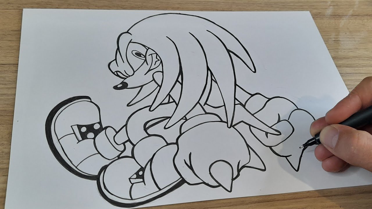 COMO DESENHAR KNUCKLES DE SONIC PASSO A PASSO