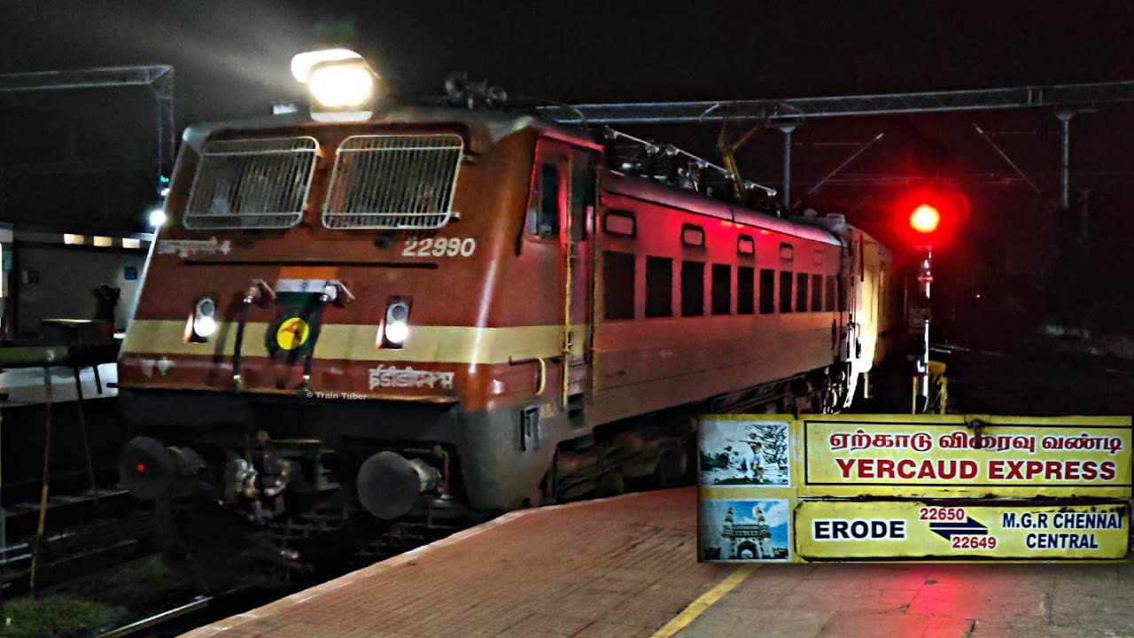 MGR Chennai Central To Erode YERCAUD SUPERFAST EXPRESS Arriving It's FINAL DESTINATION | 4K