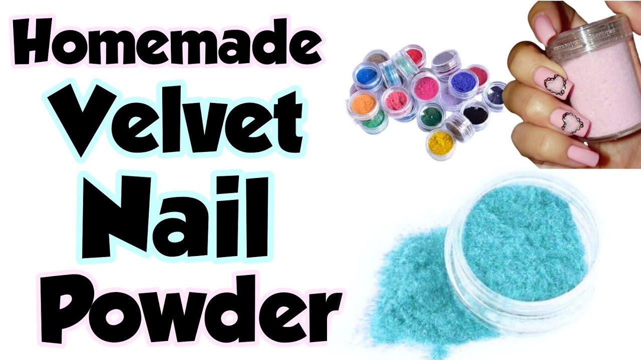 How to make velvet nail powder at home | DIY homemade velvet nail powder