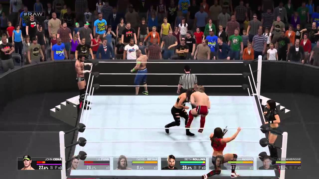 WWE 2K15 John Cena, CM Punk, Daniel Bryan vs Nikki Bella, AJ Lee, Brie Bella (PS4)