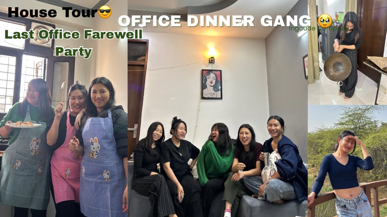 OFFICE DINNER GANG PARTY 🎉 -ROOM TOUR//SAPTULA LAKE PARK //FAREWELL //SOUTH DELHI 