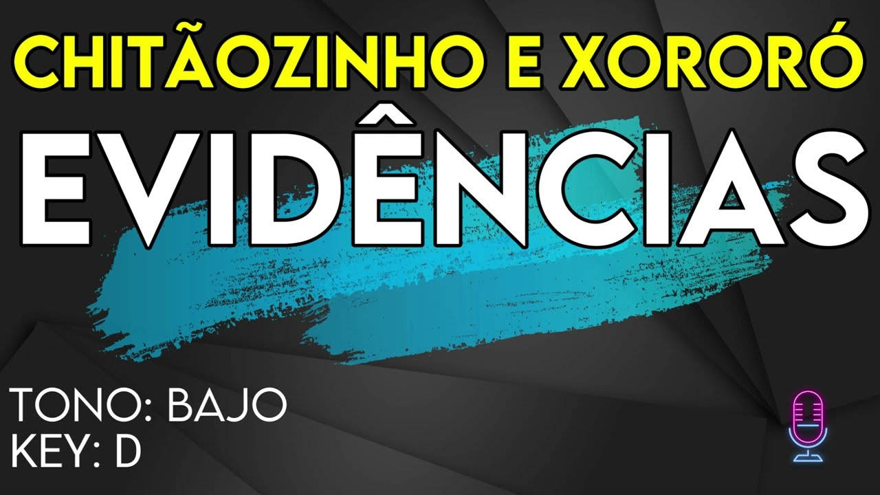 Chitãozinho e Xororó - Evidências - karaoke Instrumental - Bajo