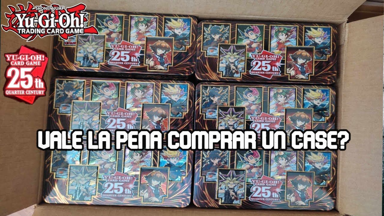apertura  de una case (12 latas) de Yugioh 25th Anniversary Tin: Dueling Heroes