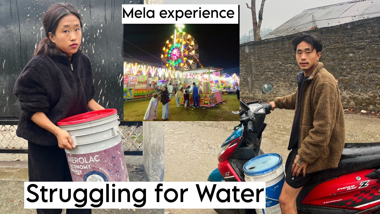 Struggling for Water 😢 | Bringing Water by Scooty | Mela Experience 