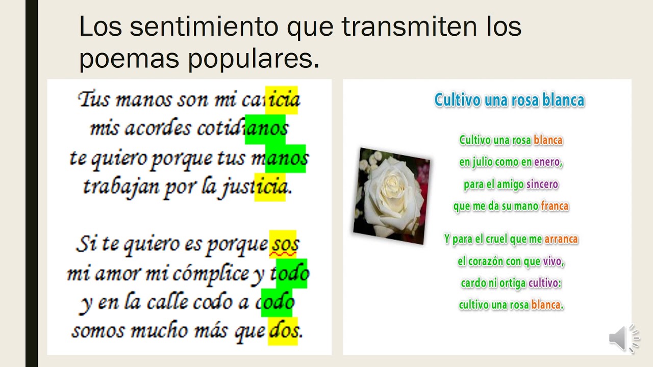 los poemas populares