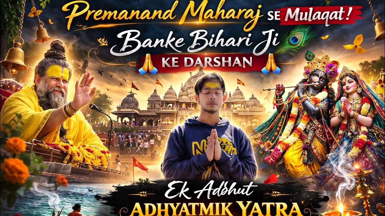 PREMANAND MAHARAJ JI || KE OR BANKE BIHARI JI KE DARSHAN 🙏🦚😍 || 📍VRINDAVAN 