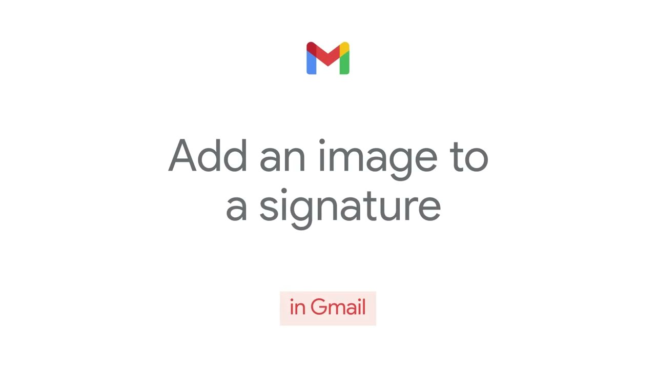 How to: Add an image to a signature in Gmail
