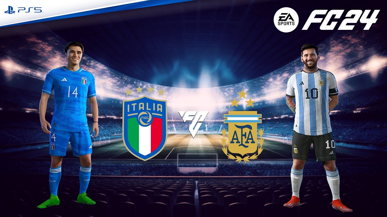 Italia - Argentina ⚽️ Partita Amichevole TV Camera Realistica | FC 24