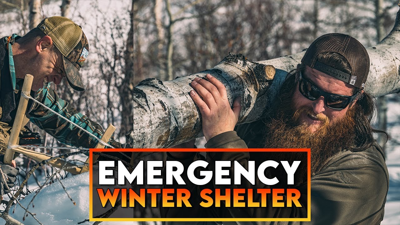 How to Make Emergency Winter Shelter - @TJackSurvival
