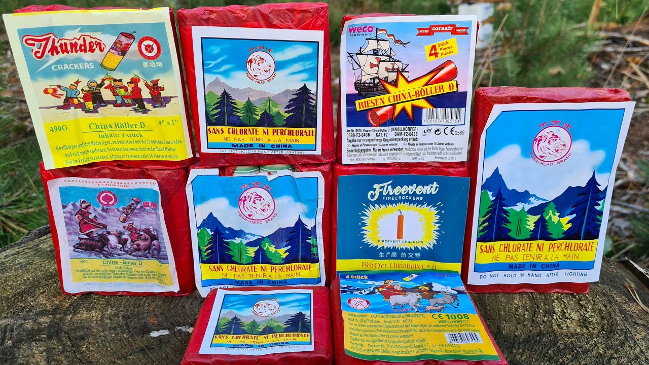 Böllervergleich Katan Chinaböller D 2020 vs 2018 vs Funke D 2016 vs C - Thunder Crackers JJFireworks