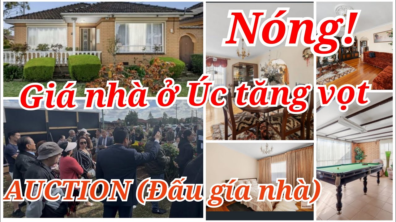Hồi hộp xem đấu giá nhà ở Melbourne-Australia/House auction in St Albans, Melbourne-Australia