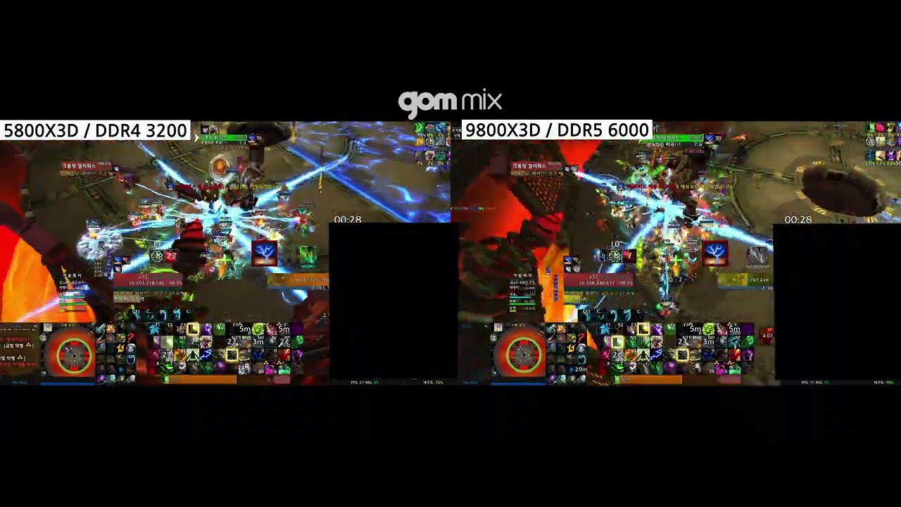 9800X3D vs 5800X3D / WOW / World of Warcraft