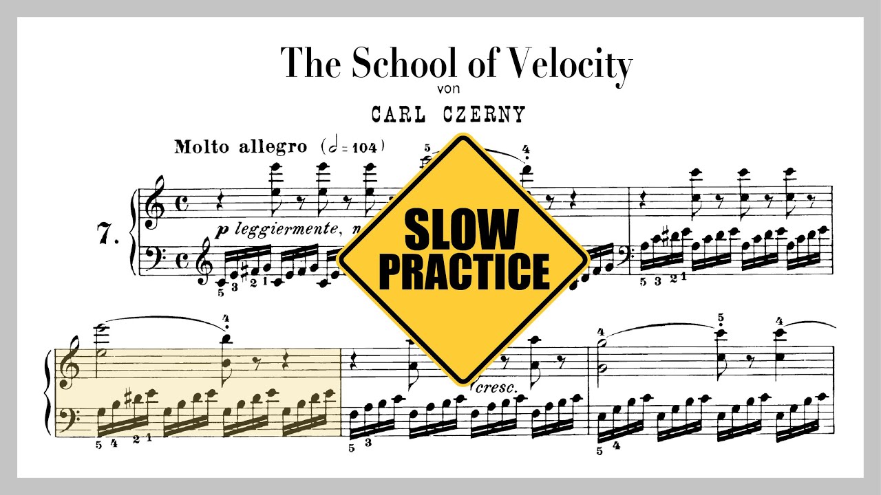 Best Intermediate Etude for the Left Hand (Czerny Op. 299, No. 7: Slow version)
